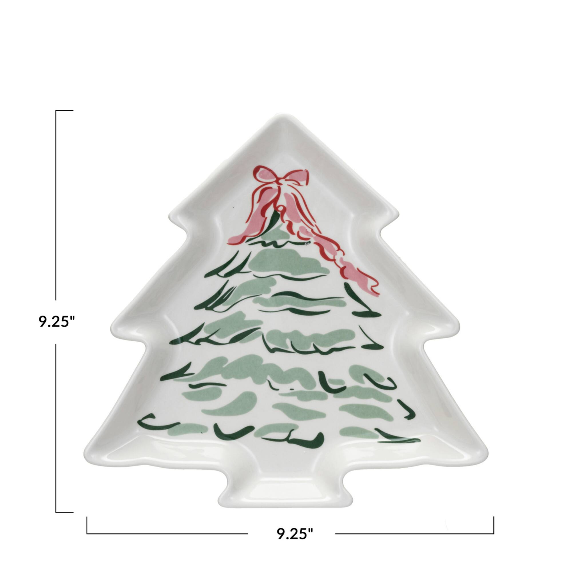 Hello Honey® 9" Christmas Tree Stoneware Plate